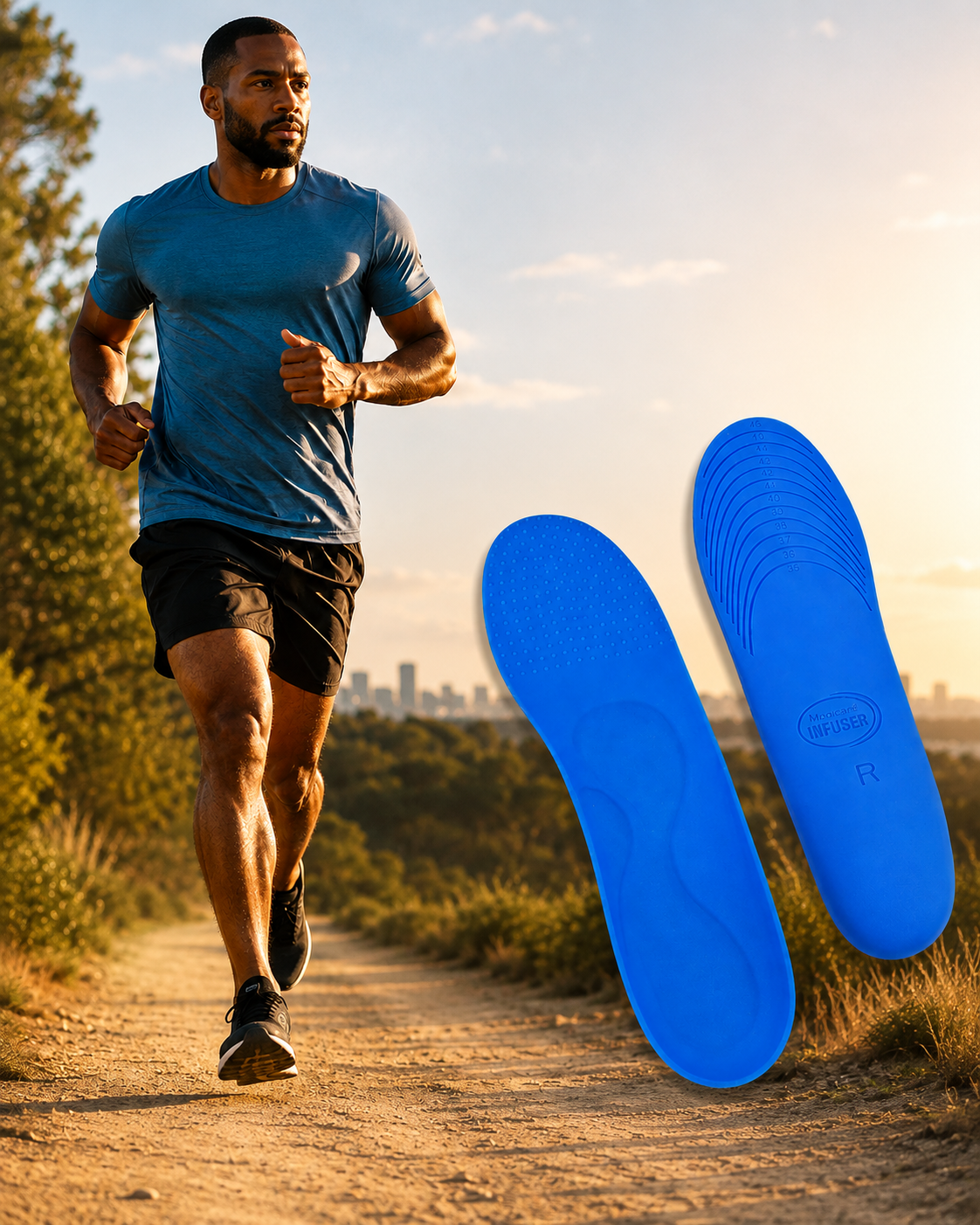 Wollet Magnetic Insoles Foot Shoe Inserts with Magnetic Therapy