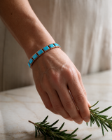 Women’s Magnetic Copper Bracelet with Blue Turquoise