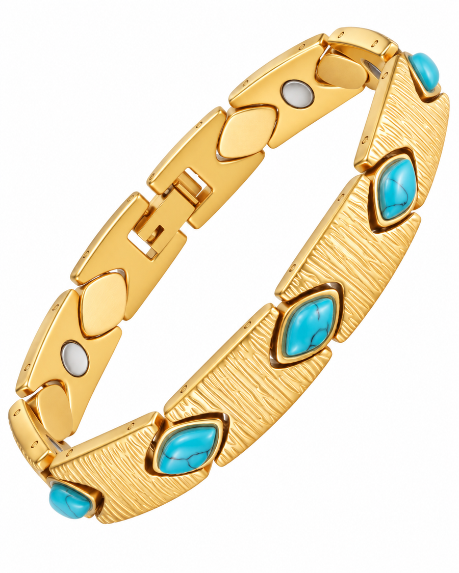 WOLLET Gold-Tone Stainless Steel Magnetic Bracelet