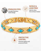 WOLLET Gold-Tone Stainless Steel Magnetic Bracelet