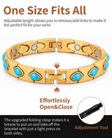 WOLLET Gold-Tone Stainless Steel Magnetic Bracelet