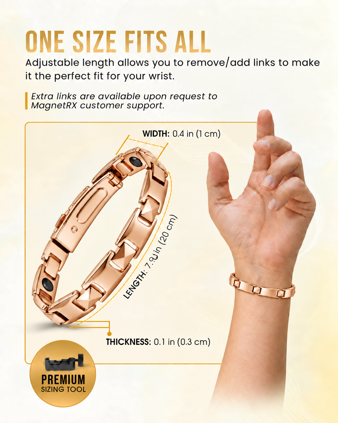 Wollet Women’s Ultra Strength Magnetic Bracelet
