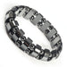 Wollet Men's Magnetic Hematite Link Bracelet Polished Black Healing Energy Therapy Stress Relief Wrist Jewelry