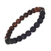 Wollet Aromatherapy Lava Rock Sandalwood Bead Bracelet Men Essential Oil Diffuser Stress Relief Wood Stone Bracele