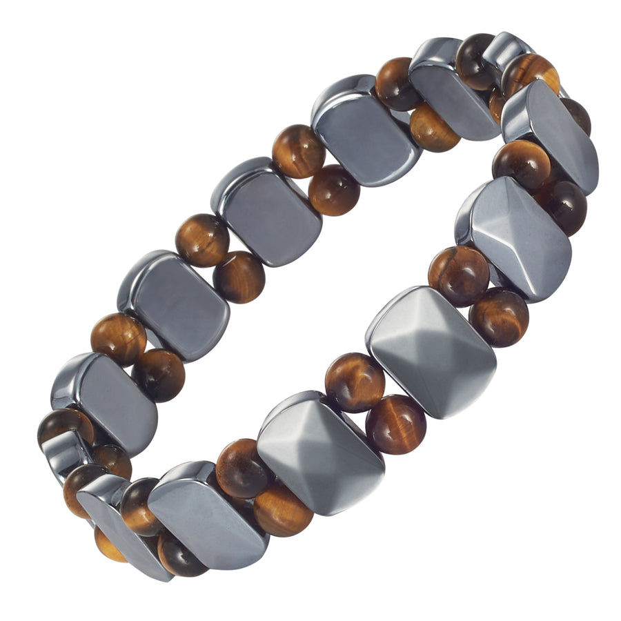 MAX Strength Magnetic Hematite & Copper Bracelet Double Row