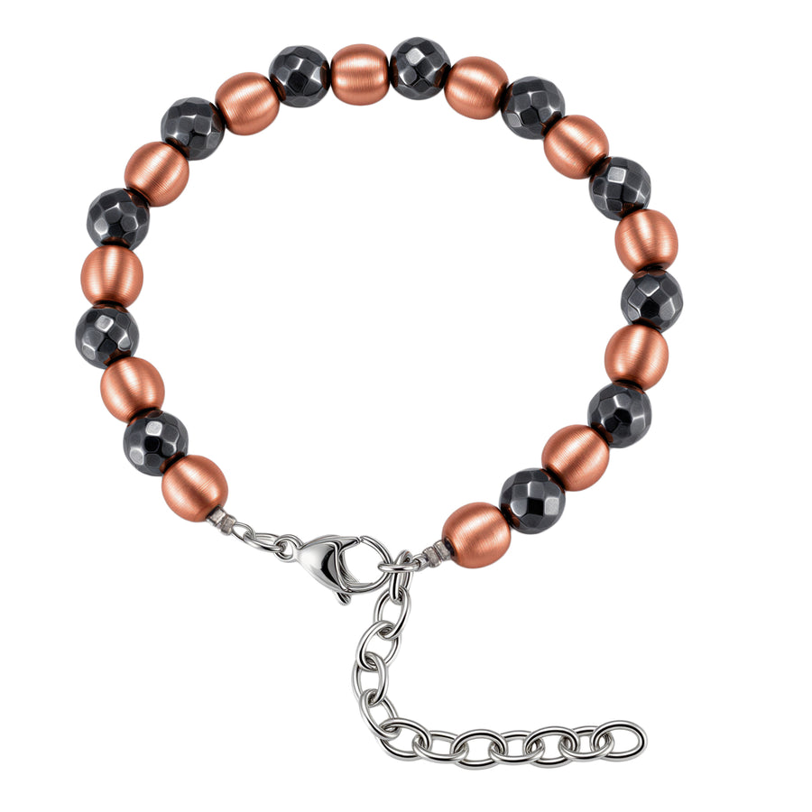 MAX Strength Magnetic Hematite & Copper Bracelet Double Row