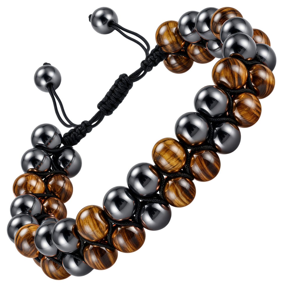 MAX Strength Magnetic Hematite & Copper Bracelet Double Row