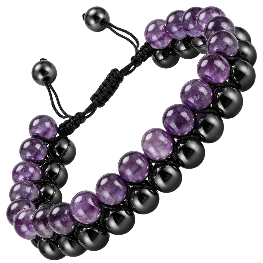 MAX Strength Magnetic Hematite & Copper Bracelet Double Row
