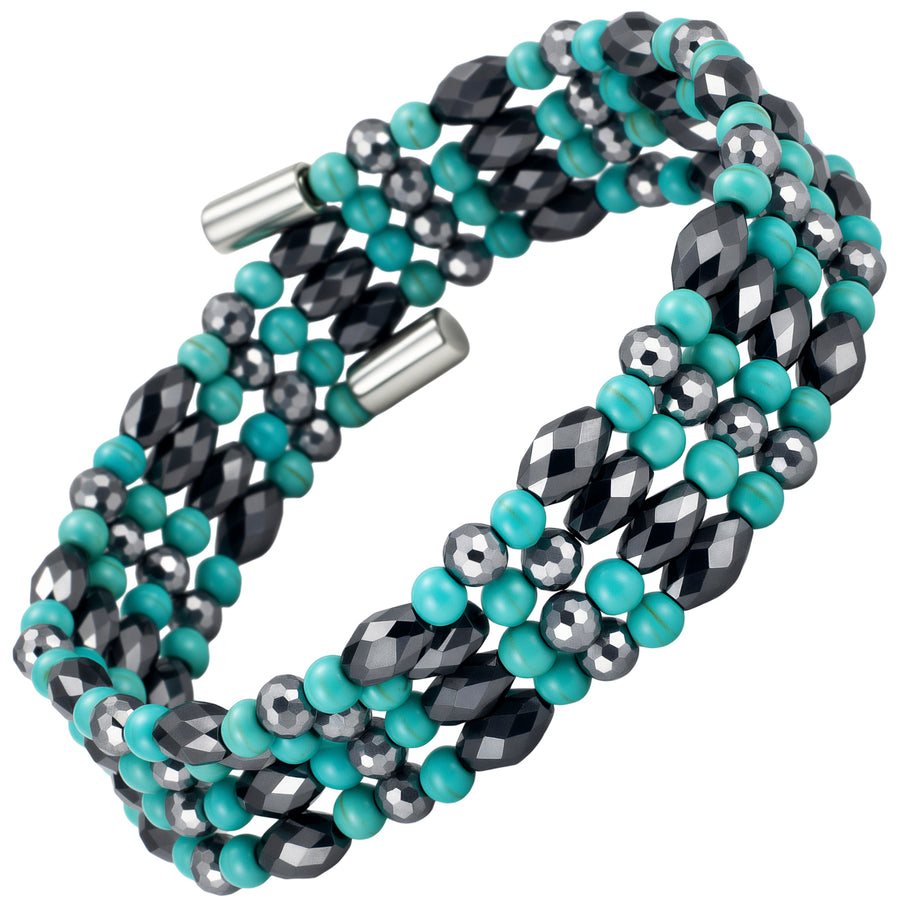 MAX Strength Magnetic Hematite & Copper Bracelet (Double Row)