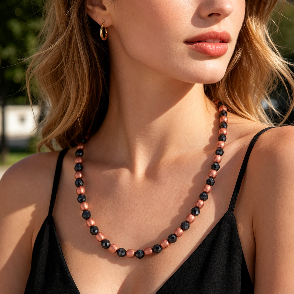 WOLLET Black Obsidian Magnetic Necklace