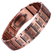 Wollet Bracelet for Men, 3X Strength Magnetic Therapy Bracelet with Powerful 3800 Gauss Magnets,Copper Cooper Jewelry