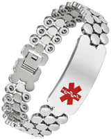 Ultra Strength Silver Titanium Magnetic Bracelet (Triple Row)
