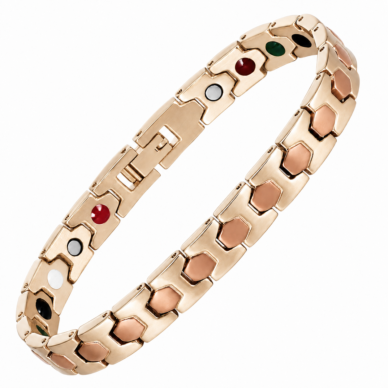 WOLLET Women's Rose Gold Magnetic Steel Bracelet WOLLET