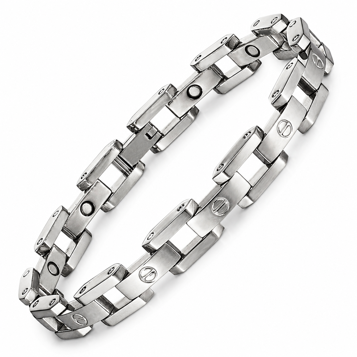 WOLLET Women's Classic Steel Link Bracelet
