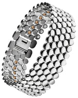 Ultra Strength Silver Titanium Magnetic Bracelet (Triple Row)