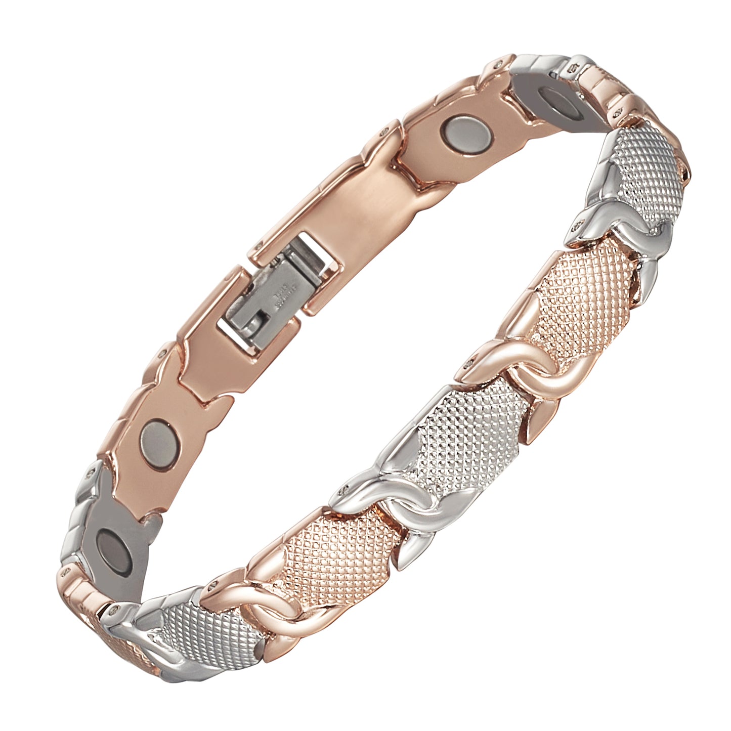 WOLLET Women's Two Tone Snake Design Bracelet