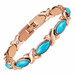 WOLLET Women's Rose Gold Turquoise Magnetic Bracelet