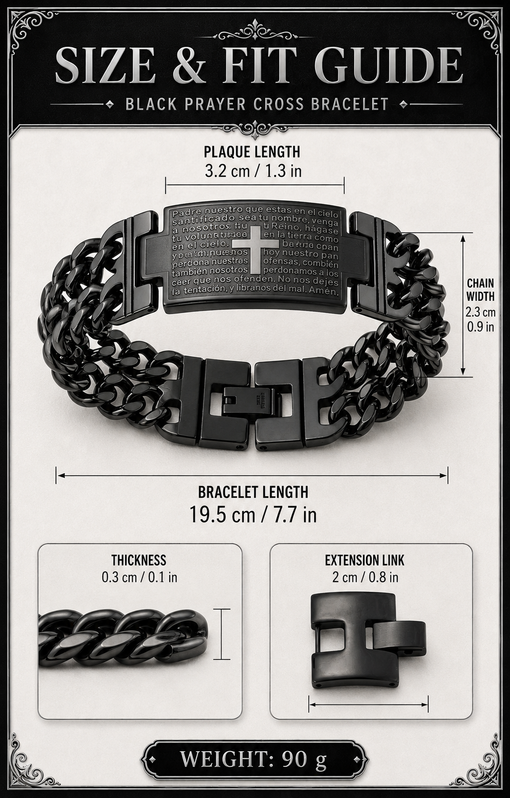 WOLLET Stainless Steel Magnetic Bracelet for Men