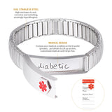 Wollet Stainless steel Stretch Medical Alert Bracelet