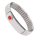Wollet Stainless steel Stretch Medical Alert Bracelet