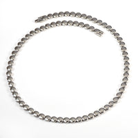 WOLLET Titanium Magnetic Bead Necklace for Men, Silver Energy Chain Jewelry, Minimalist Wellness Accessory