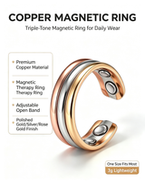 WOLLET Tri-Color Magnetic Bracelet – Luxury Open Cuff Jewelry with Gold, Silver &amp; Rose Gold Design