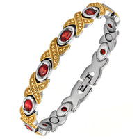 WOLLET Women’s Titanium Magnetic Bracelet – Stylish Rose Gold and Silver Two-Tone Design product image