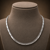 WOLLET Men's Titanium Magnetic Necklace – Premium Stainless Steel Link Chain for Elegant Everyday Style