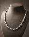 WOLLET Silver Geometric Link Necklace – Modern Minimalist Statement Jewelry