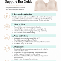 WOLLET Magnetic Sleep Bra for Women, 3000 Gauss NdFeB Magnets, Wireless Seamless Comfort Bra with Front Closure, Wide Straps and Gentle Everyday Support