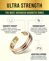WOLLET Tri-Color Magnetic Bracelet – Luxury Open Cuff Jewelry with Gold, Silver &amp; Rose Gold Design