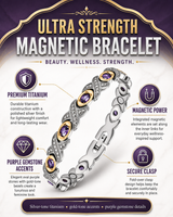 WOLLET Lightweight Titanium Bracelet for Women – Elegant Magnetic Jewelry for Everyday Wear