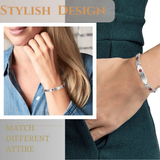 Wollet Stainless Steel Medical Alert ID Bracelets for WoMen, Engraved Myasthenia Gravis
