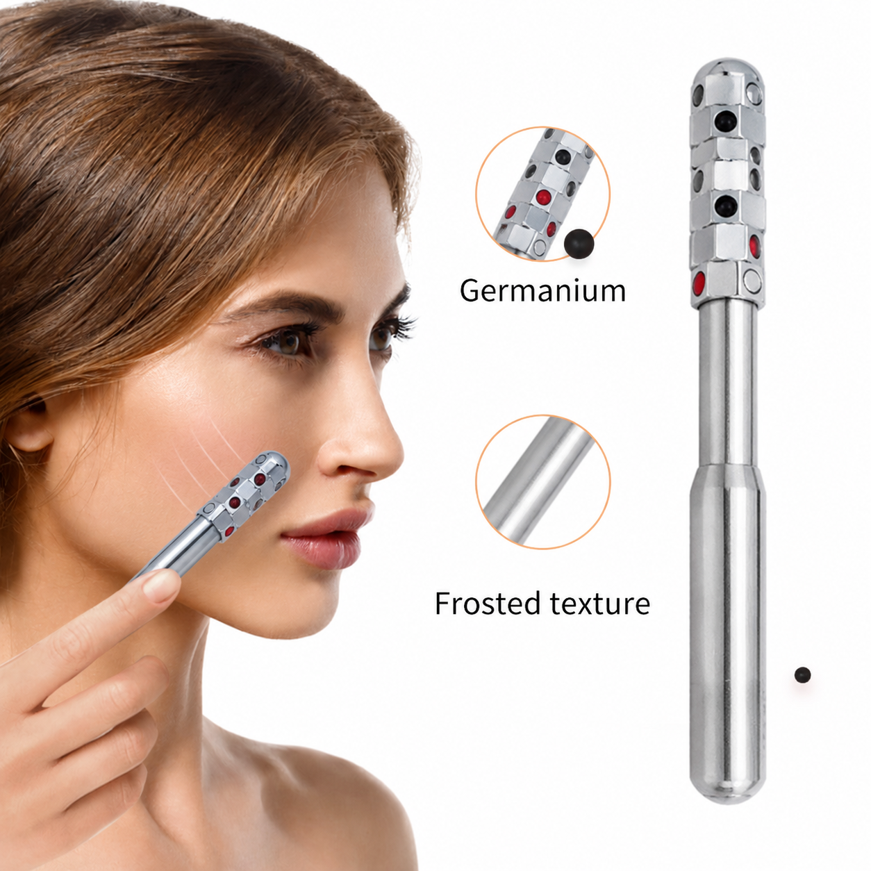 Wollet Germanium Eye Beauty Wand | Luxury Eye Massage Tool for Sculpting, Refreshing & Skin Care Rituals