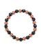 WOLLET black and rose-copper beaded bracelet, model HMB-1178