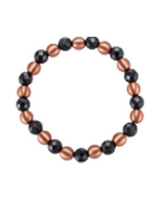 WOLLET black and rose-copper beaded bracelet, model HMB-1178