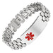 Wollet Medical Alert Bracelet for Men – Magnetic Titanium ID Bracelet with 42 Magnets
