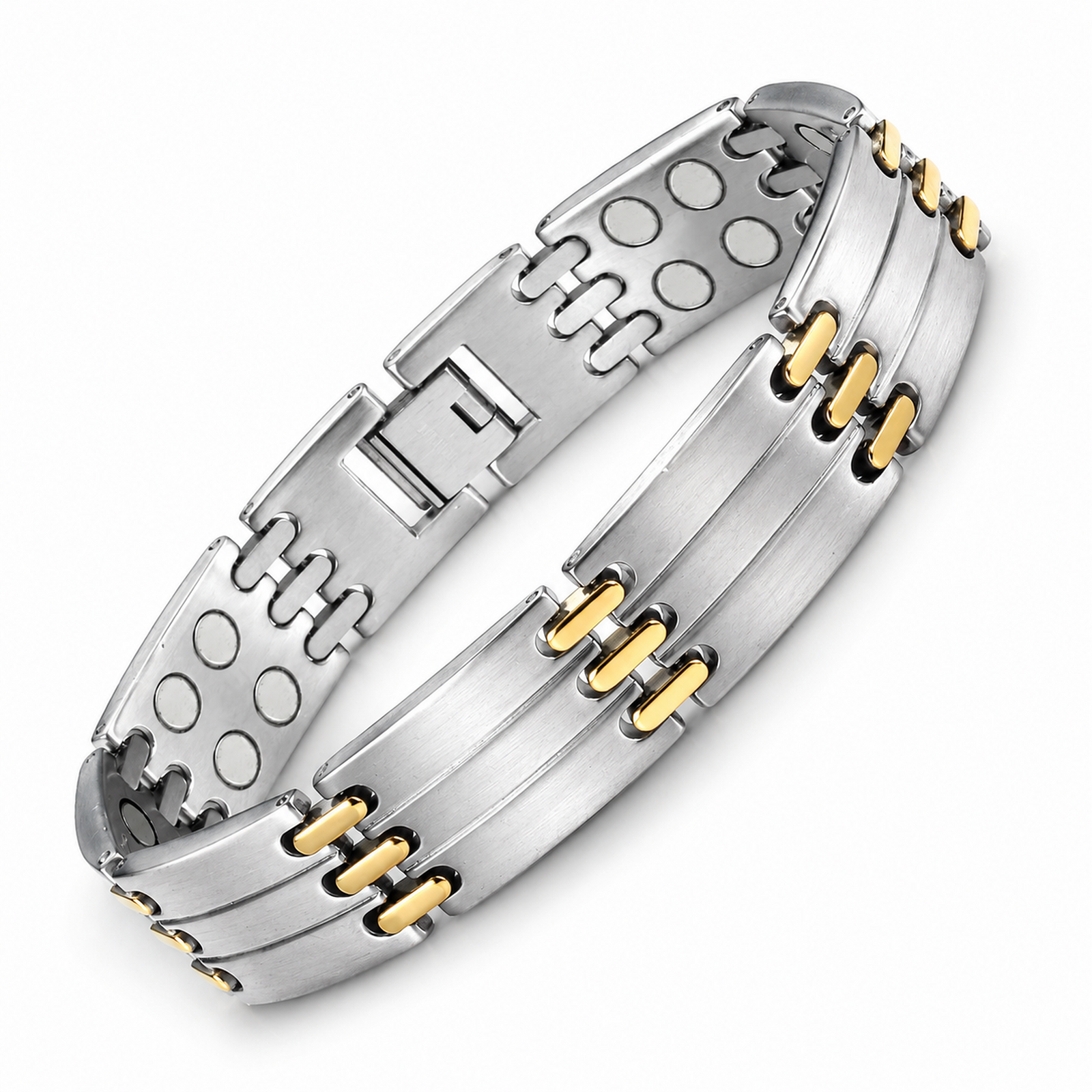 WOLLET Stainless Steel Magnetic Bracelet for Men