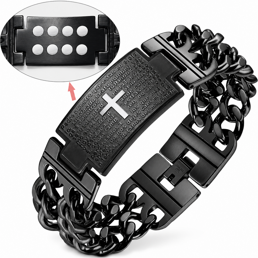 WOLLET Stainless Steel Magnetic Bracelet for Men