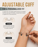 WOLLET Vintage Copper Magnetic Bracelet for Men – Handmade Style Adjustable Cuff Bracelet with Premium Craftsmanship