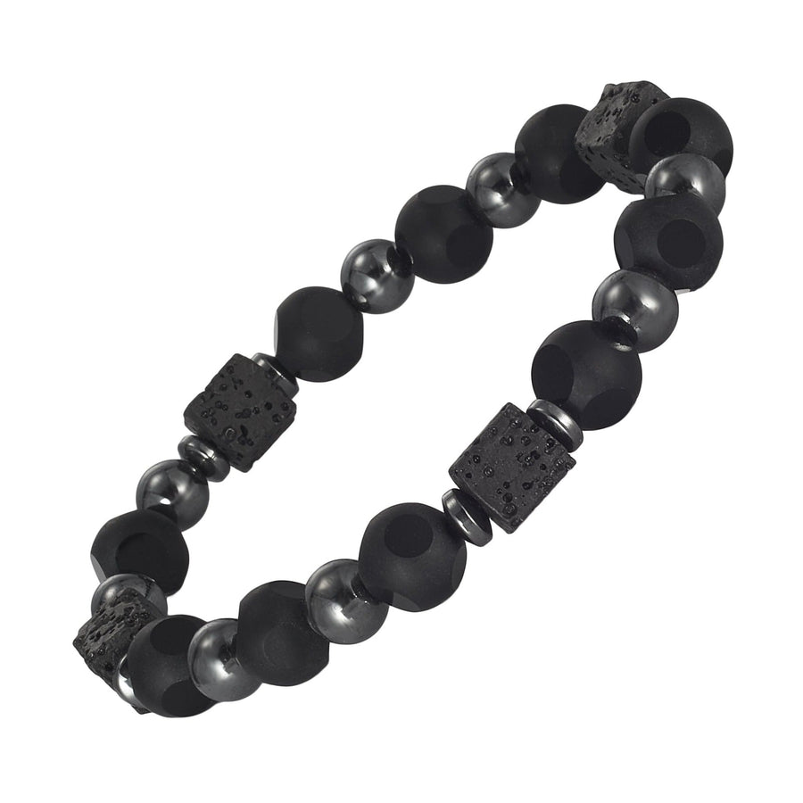 Wollet Aromatherapy Lava Rock Sandalwood Bead Bracelet Men Essential Oil Diffuser Stress Relief Wood Stone Bracele