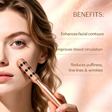 Wollet Tone & Lift Germanium Contouring Facial Roller | Sculpting Face Massager with Acupressure Pods, Depuffing & Toning Tool for Improved Radiance