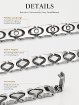 Wollet Magnetic Dog Collar, Premium Stainless Steel Pet Necklace
