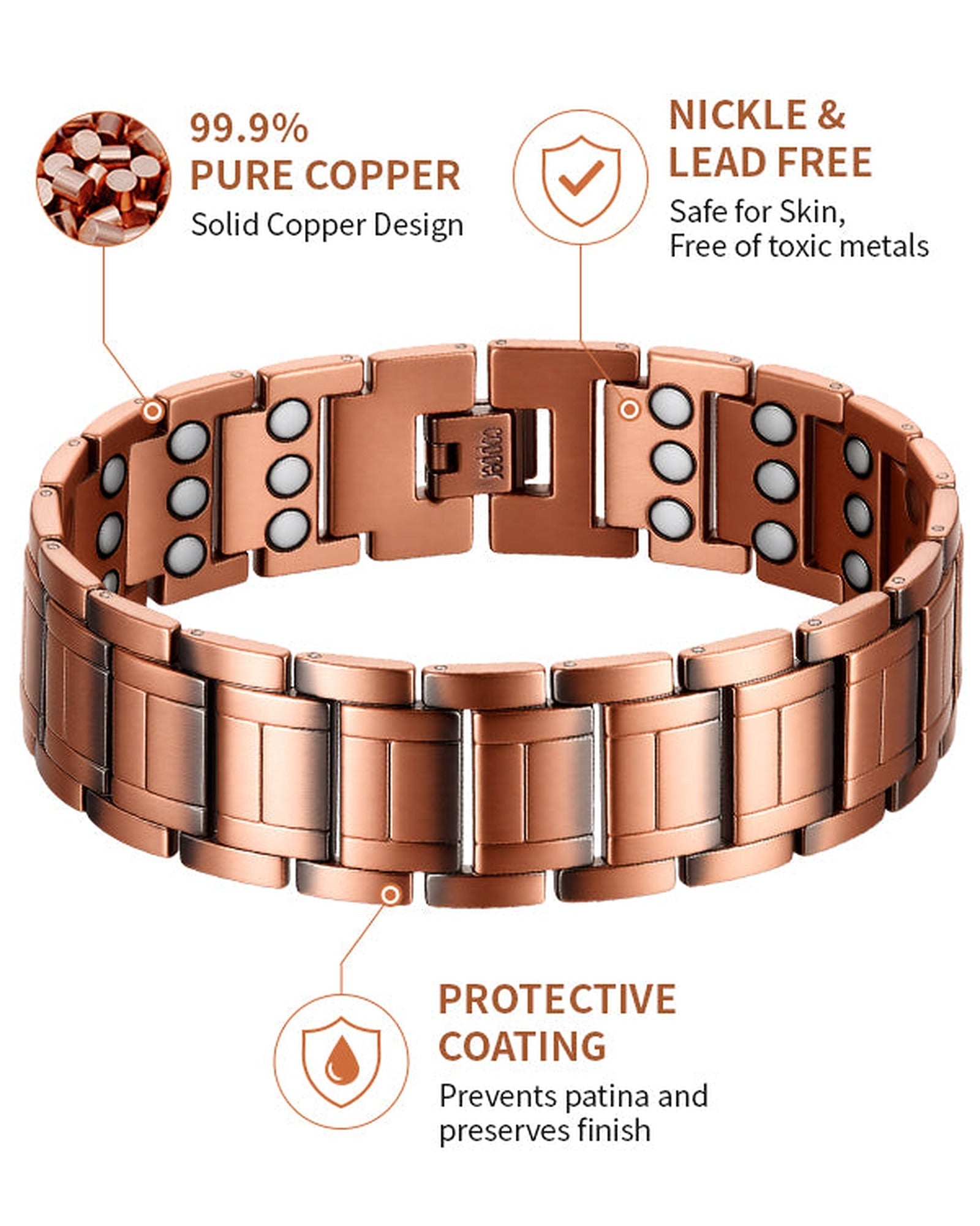 Classic Magnetic Copper Bracelet