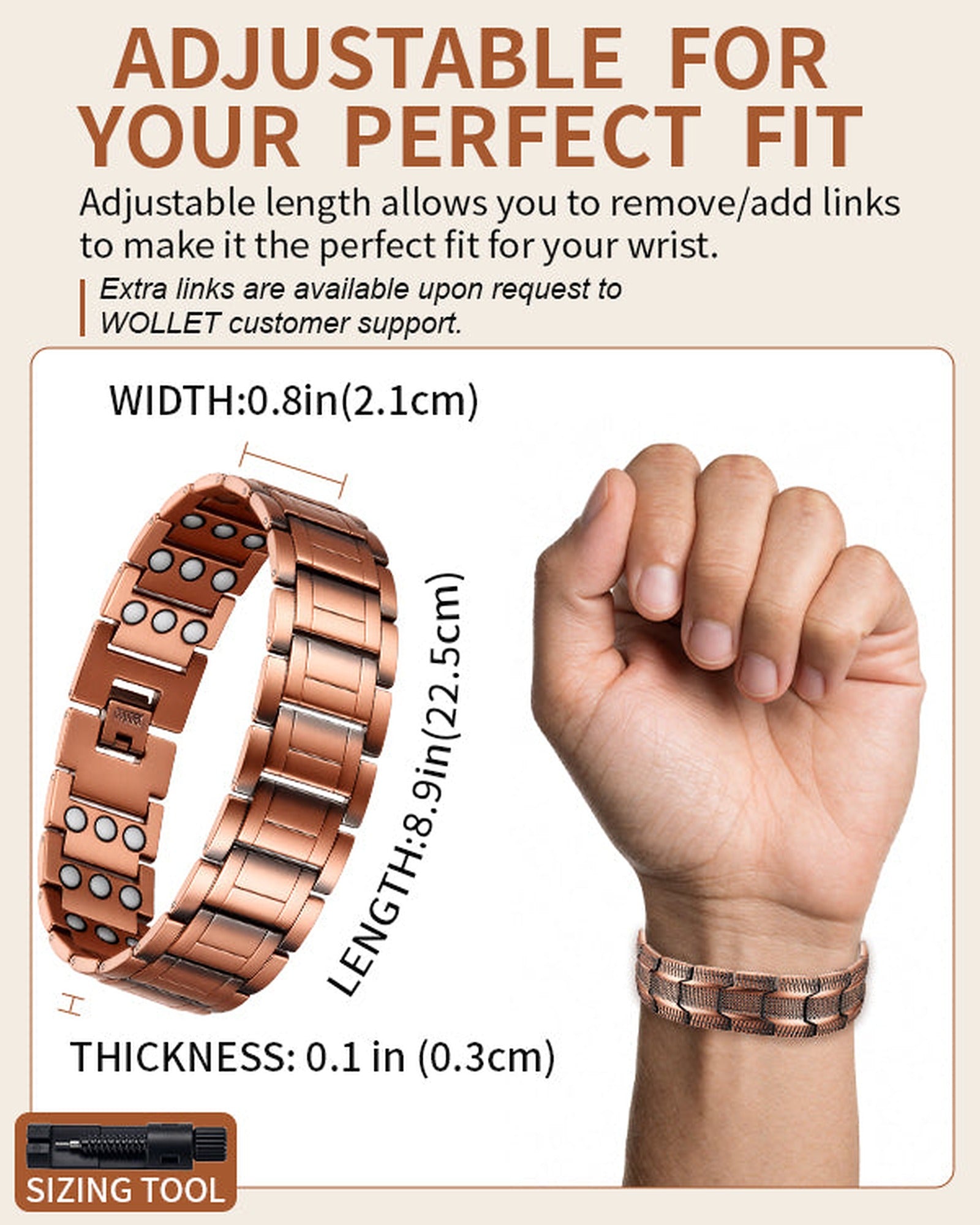 Classic Magnetic Copper Bracelet
