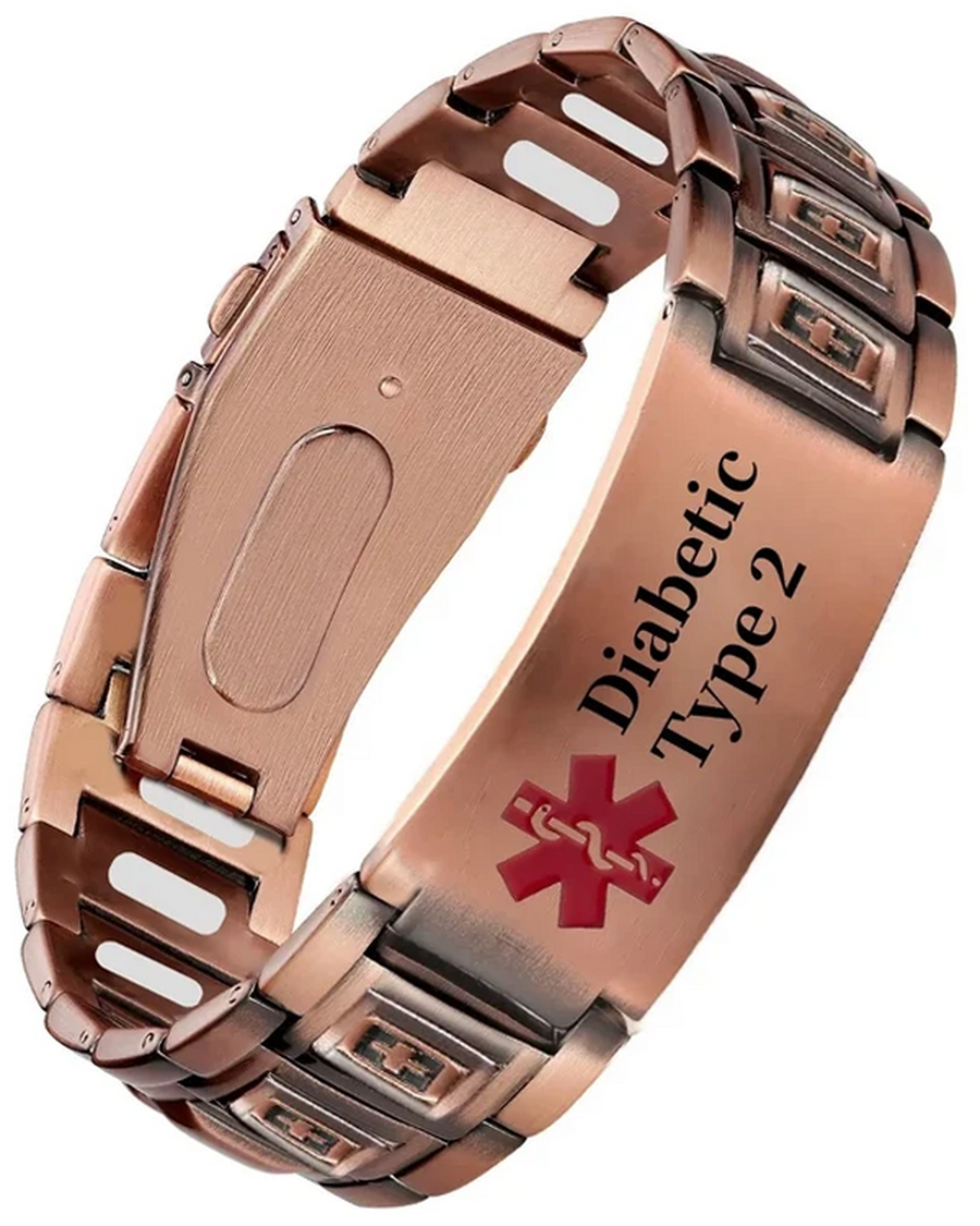 Men’s Vintage Pure Copper Bracelet – Adjustable Classic Link Jewelry