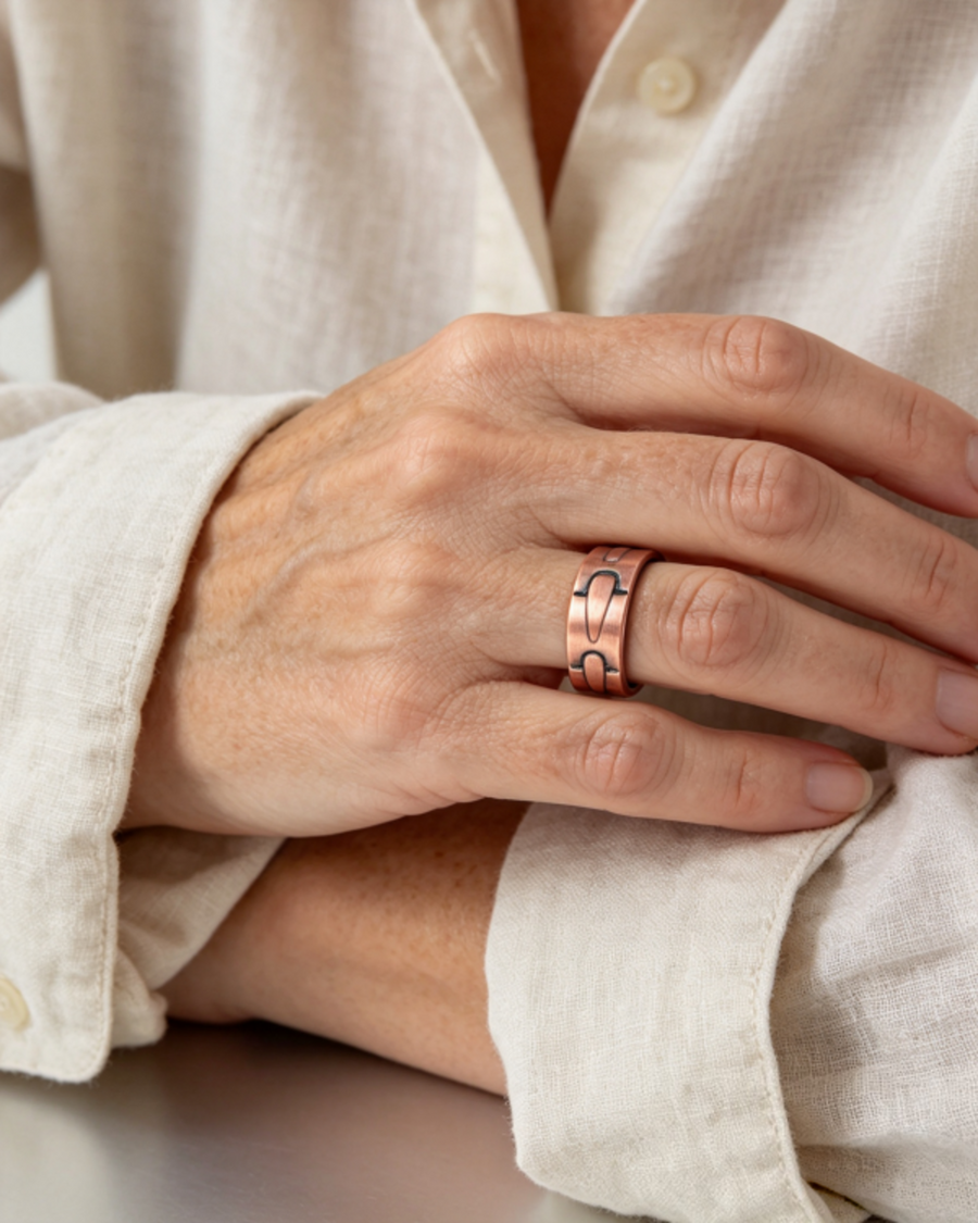 Wollet Men's Copper Ring – Classic Style Jewelry Gift